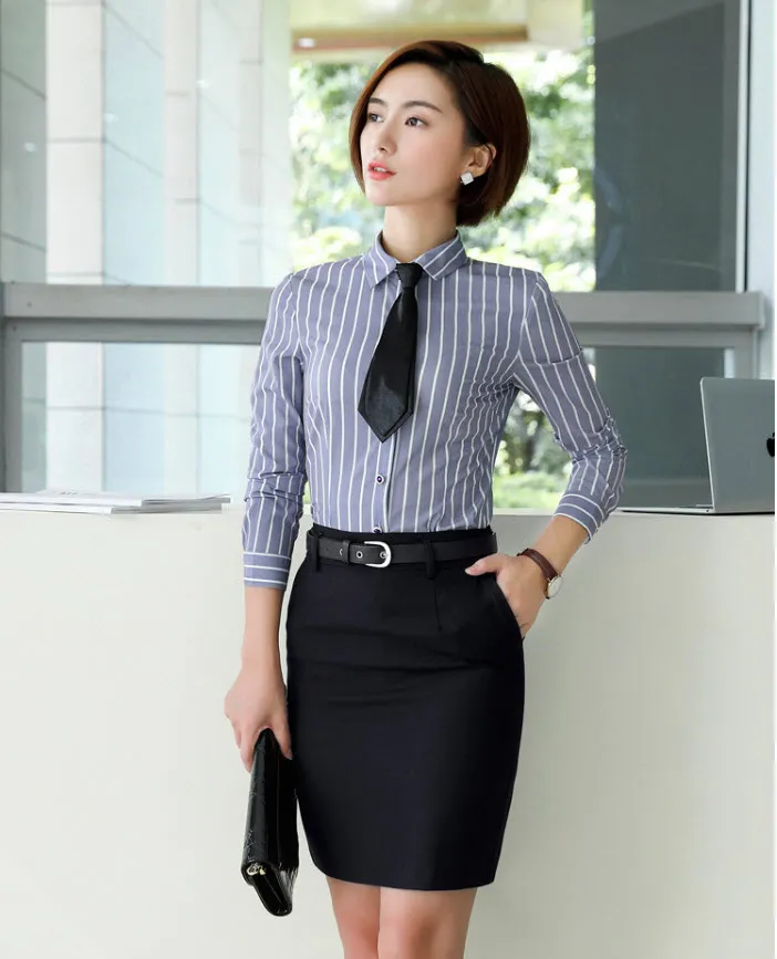 Áo sơ mi kiểu kẻ sọc HQ - Ảnh 8