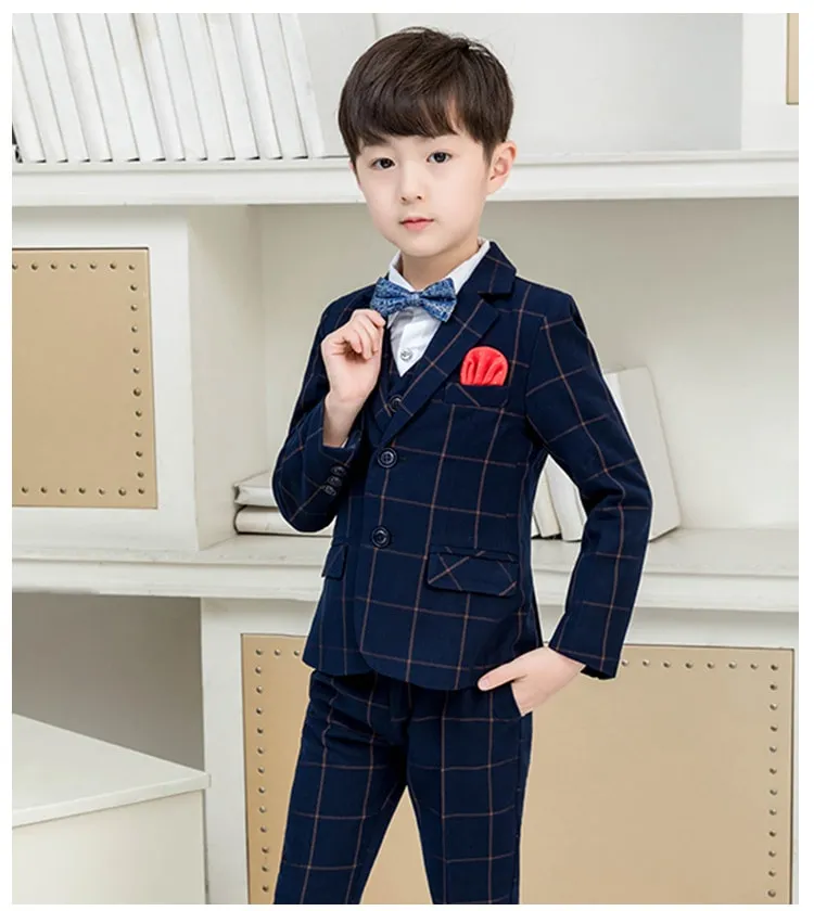 Set Vest 4 Món Lót Nhung Phối Caro