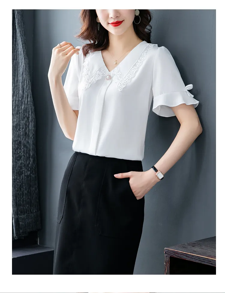 Áo Sơ Mi Cổ Bẻ Phối Ren