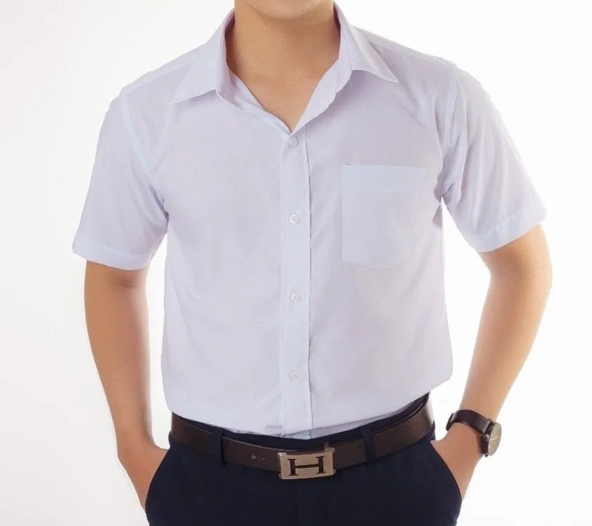 Đồng phục học sinh nam cấp 1,2,3 – Áo sơ mi nam cotton cao cấp