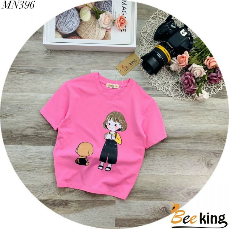 Áo Thun BG Cô Bé Và Cún Con - Ảnh 2