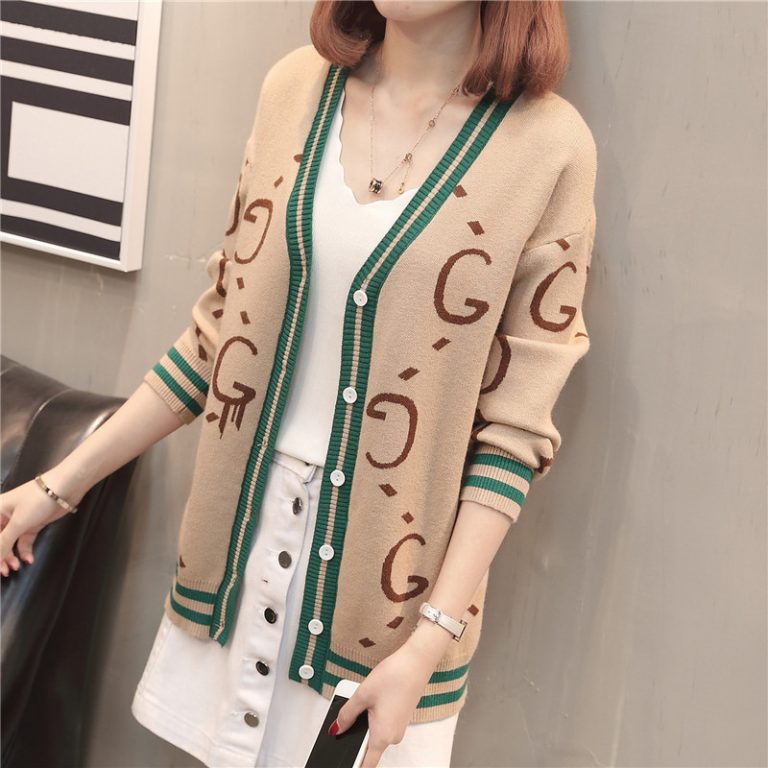 Áo khoác len chữ G - Ảnh 4