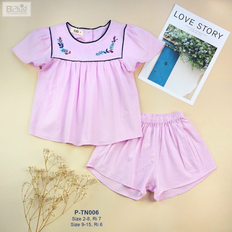 Bộ bé gái tơ tằm thêu - Ảnh 4