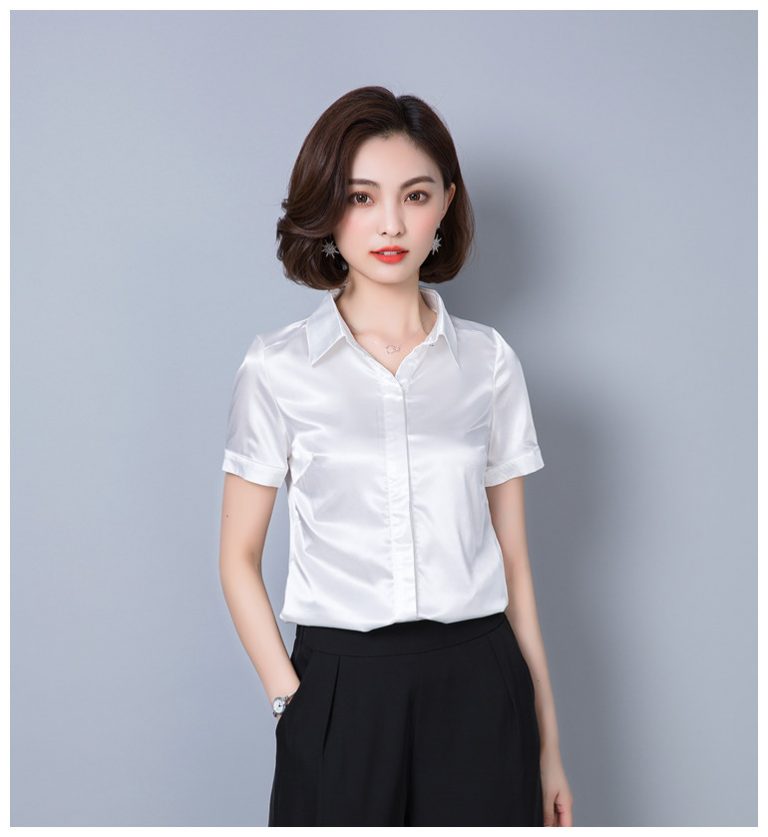 Áo Sơ Mi Lụa Tay Ngắn - Ảnh 2