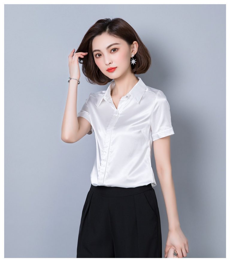 Áo Sơ Mi Lụa Tay Ngắn - Ảnh 5