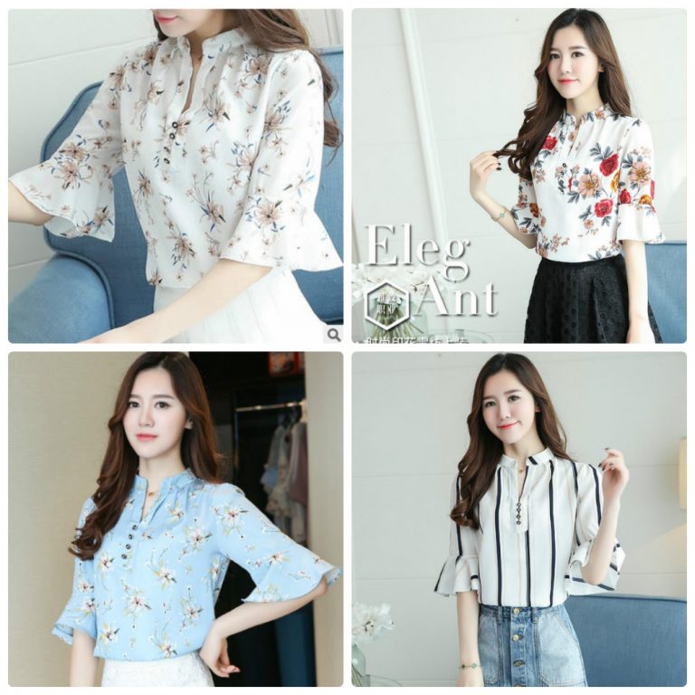 các kiểu áo voan tay ngắn