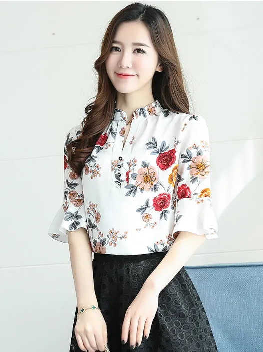 19209 áo sơ mi voan công sở