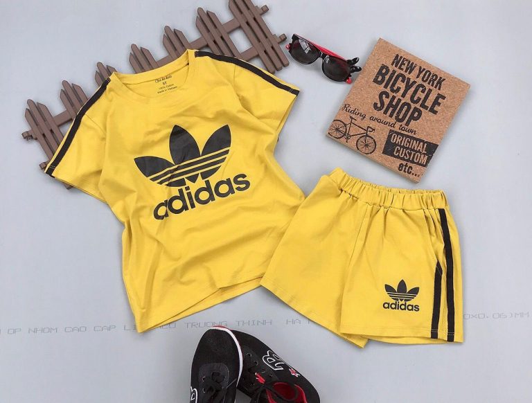 Đồ Bộ Bé Gái Adidas Vàng - Ảnh 2
