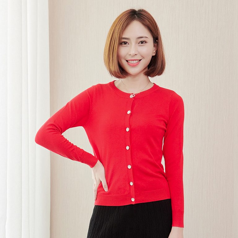 áo khoác len model hàn quốc