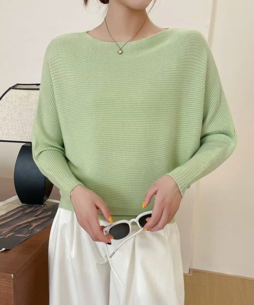 Áo len nữ kiểu Hàn Quốc cánh dơi cổ thuyền cao cấp - Danangsale