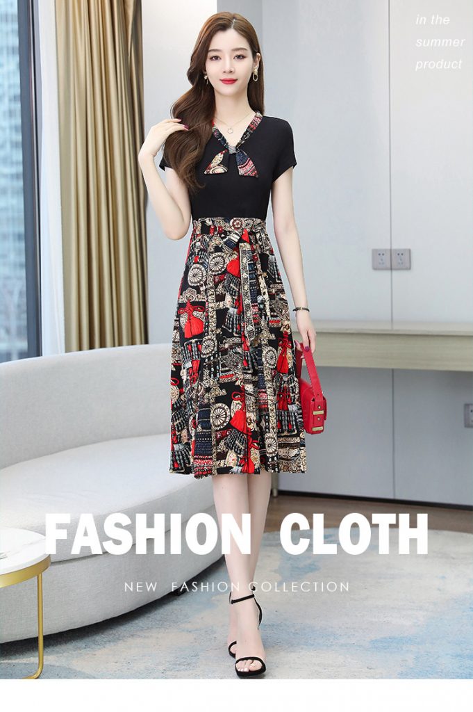 Đầm Xoè Phối Thổ Cẩm - Ảnh 4