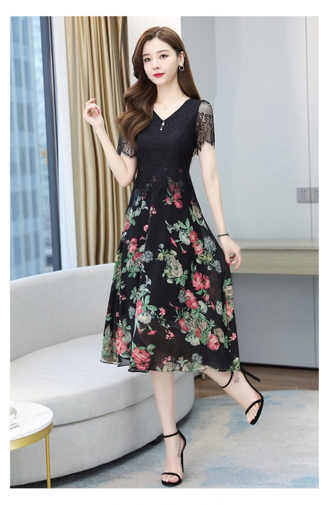 Đầm Ren Hoa Dáng Dài - Ảnh 2