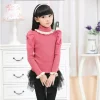 Áo Len Cổ Lọ Bé Gái Phối Viền Trắng