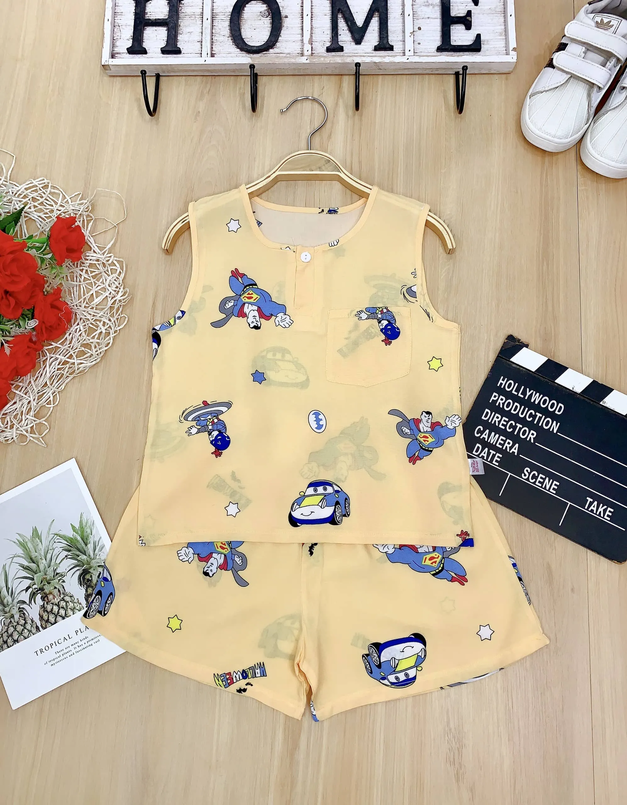 Bộ đùi lanh sát nách Bé Trai Nhí