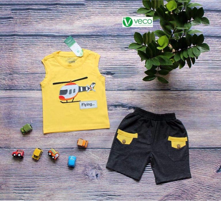 Đồ bộ bé trai xuất khẩu trực thăng Size nhỏ - Ảnh 2