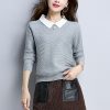 áo len cổ sơ mi