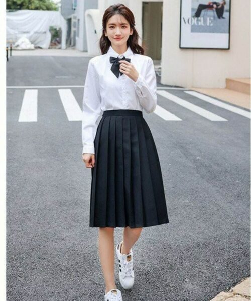 Chân váy học sinh xếp ly cấp 2