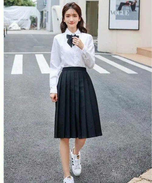 Chân váy học sinh xếp ly cấp 2