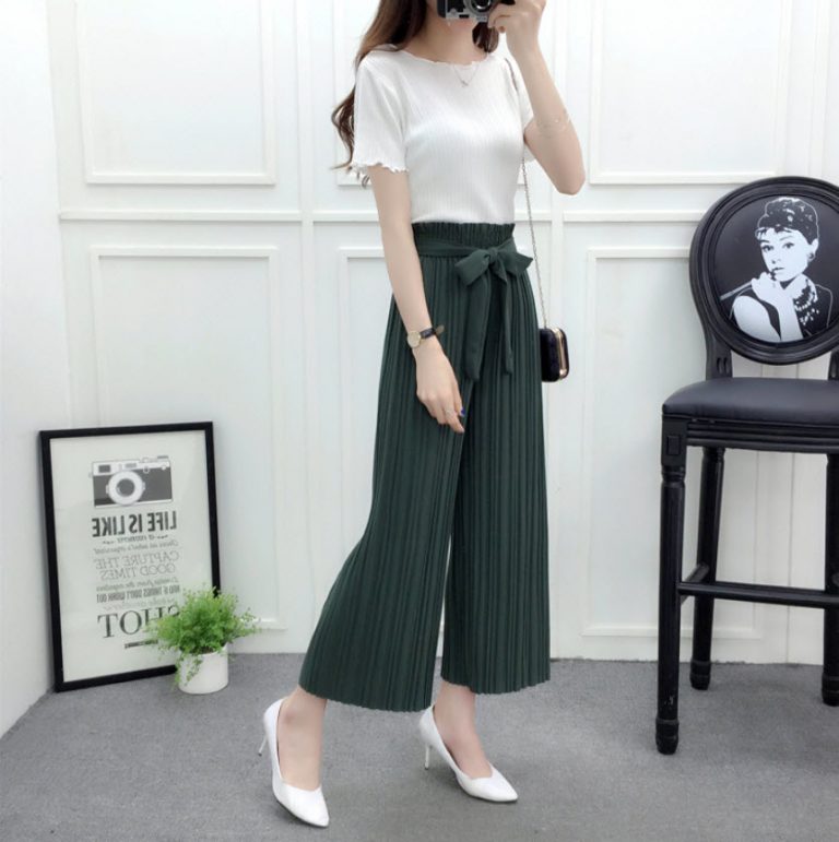 Quần Ống Rộng Xếp Ly - Ảnh 4
