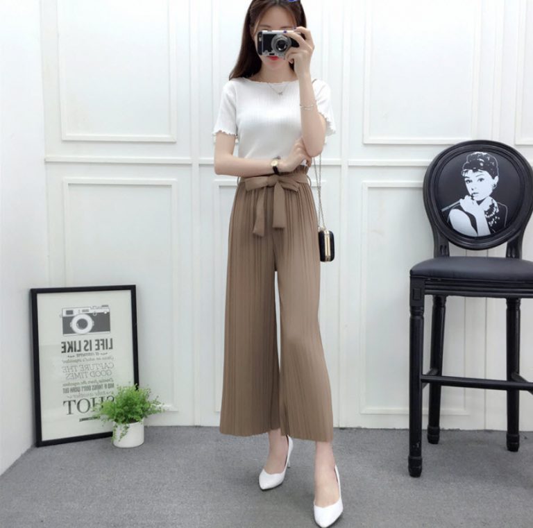 Quần Ống Rộng Xếp Ly - Ảnh 13