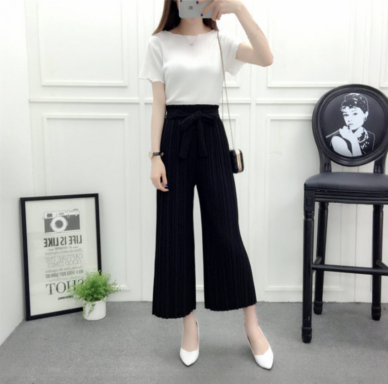 Quần Ống Rộng Xếp Ly - Ảnh 17
