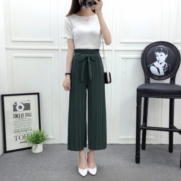 Quần Ống Rộng Xếp Ly - Ảnh 3