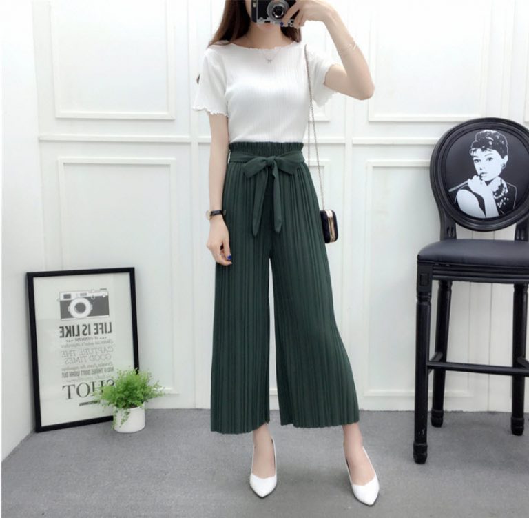 Quần Ống Rộng Xếp Ly - Ảnh 5