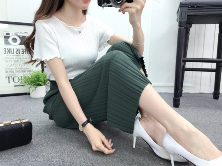 Quần Ống Rộng Xếp Ly - Ảnh 11