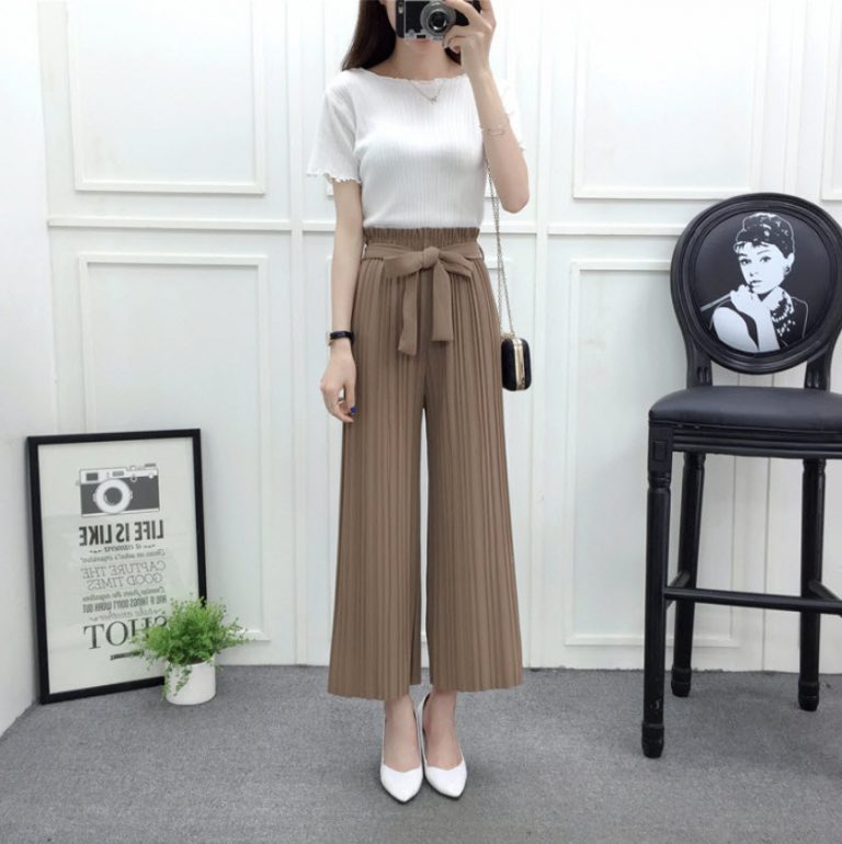 Quần Ống Rộng Xếp Ly - Ảnh 12