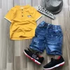 bộ jeans phối áo thun