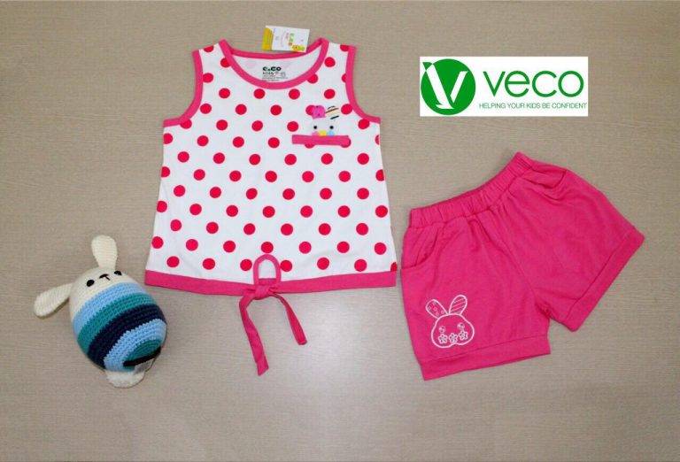 Bộ sọt bé gái VNXK bi túi thỏ màu hồng Size trung - Ảnh 2