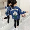 Áo Khoác Jeans Bé Gái Thêu Hoa