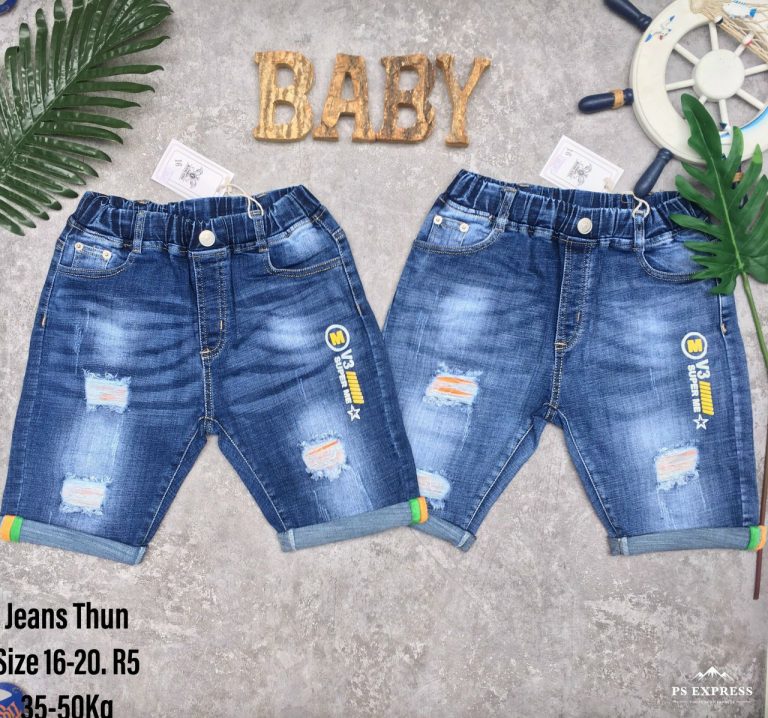 Quần jeans lửng bé trai - Ảnh 4