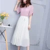 chân váy voan trắng dài