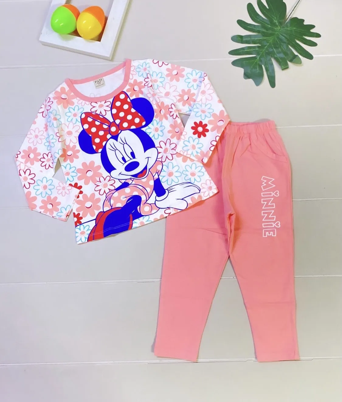 Đồ Bộ Dài Tay BG Mickey nơ đỏ