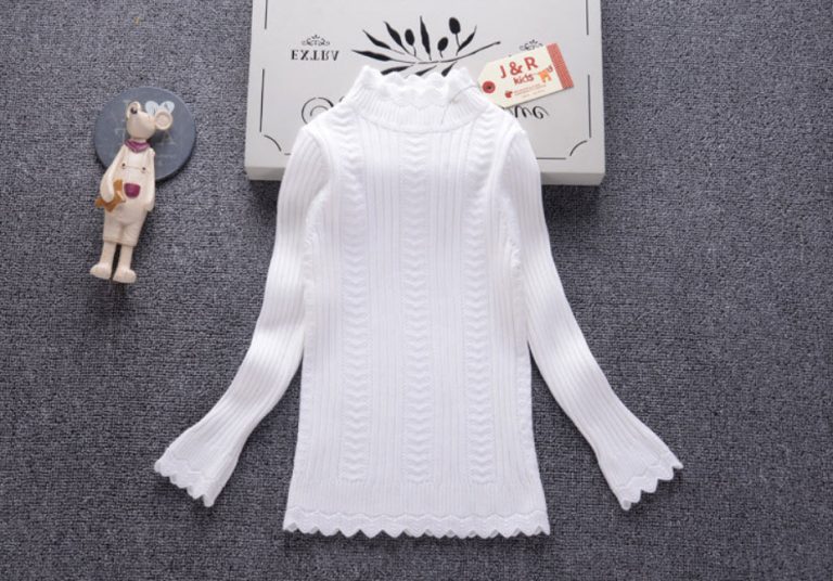 Áo len bé gái kiểu sọc nổi size nhỏ - Ảnh 2