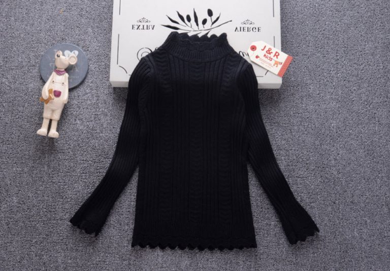 Áo len bé gái kiểu sọc nổi size nhỏ - Ảnh 3