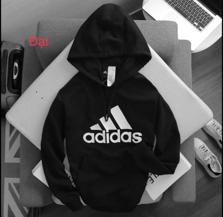 áo hoodie đen adidas