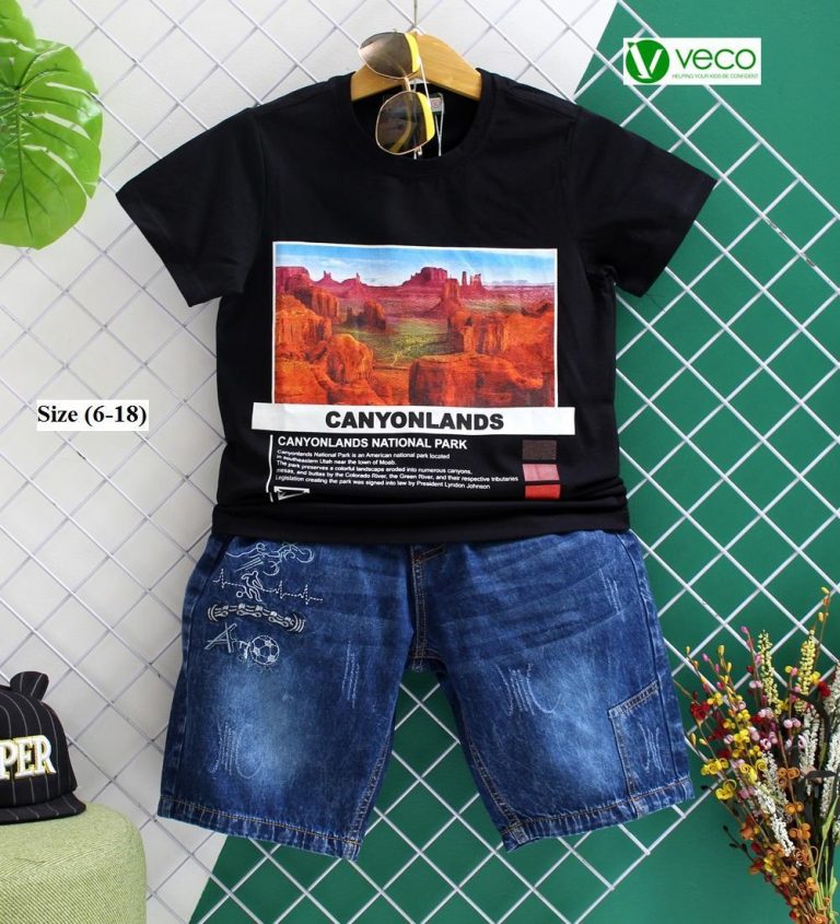 Bộ Jeans Bé Trai Phong Cảnh - Ảnh 3