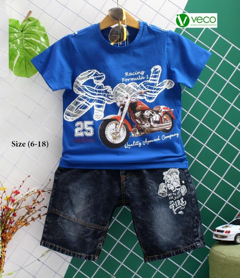 Bộ Jeans Bé Trai Xe Mô Tô 2 - Ảnh 3