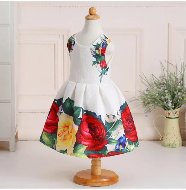 Đầm Bé Gái Sát Nách In Hoa