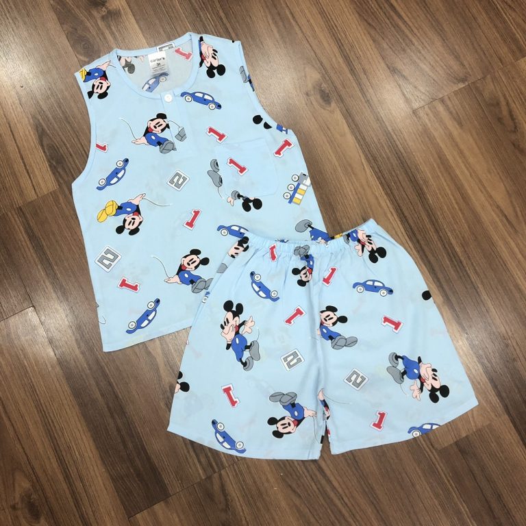 Đồ Bộ Mặc Nhà Lanh Lụa Trẻ Em Sát Nách (tole) - Ảnh 2