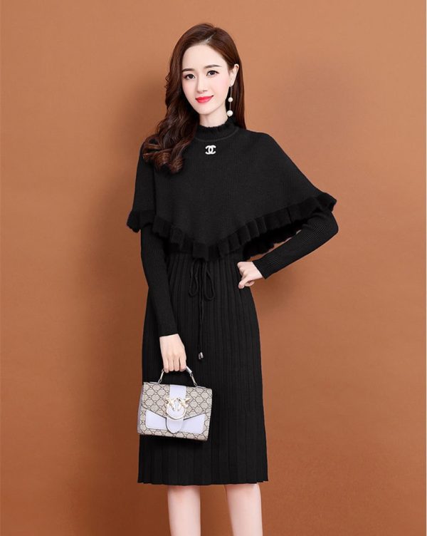 Set đầm len phối áo dơi - Ảnh 4