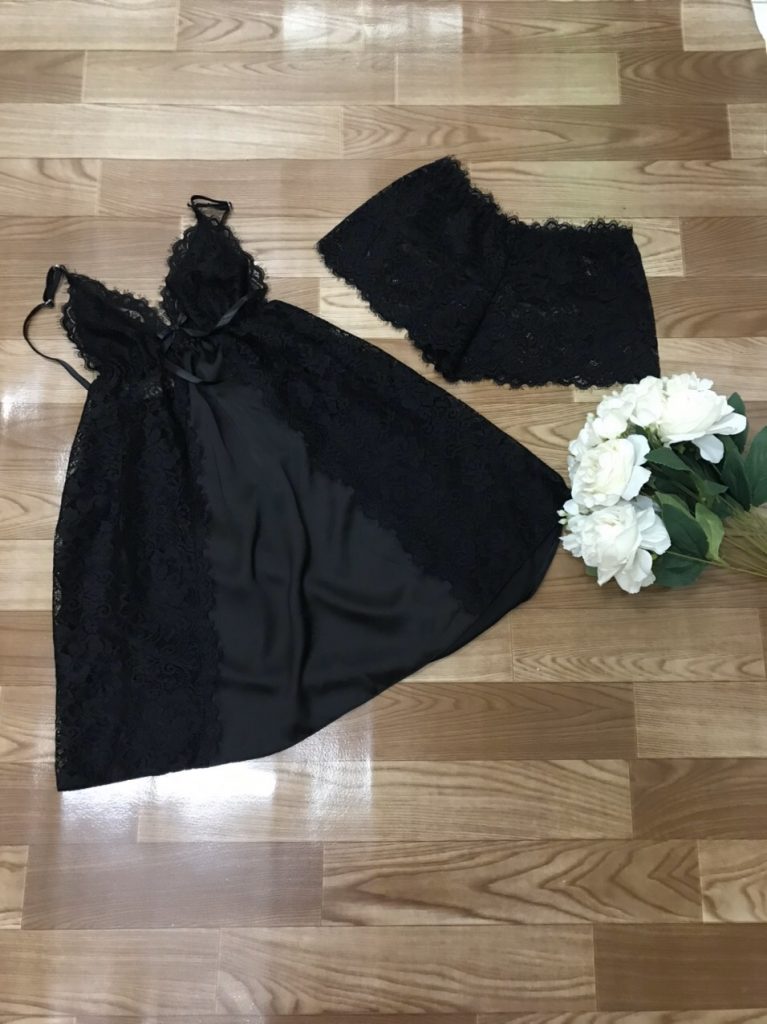 Thời Trang Mặc Nhà Đầm Lụa Phối Ren - Ảnh 8