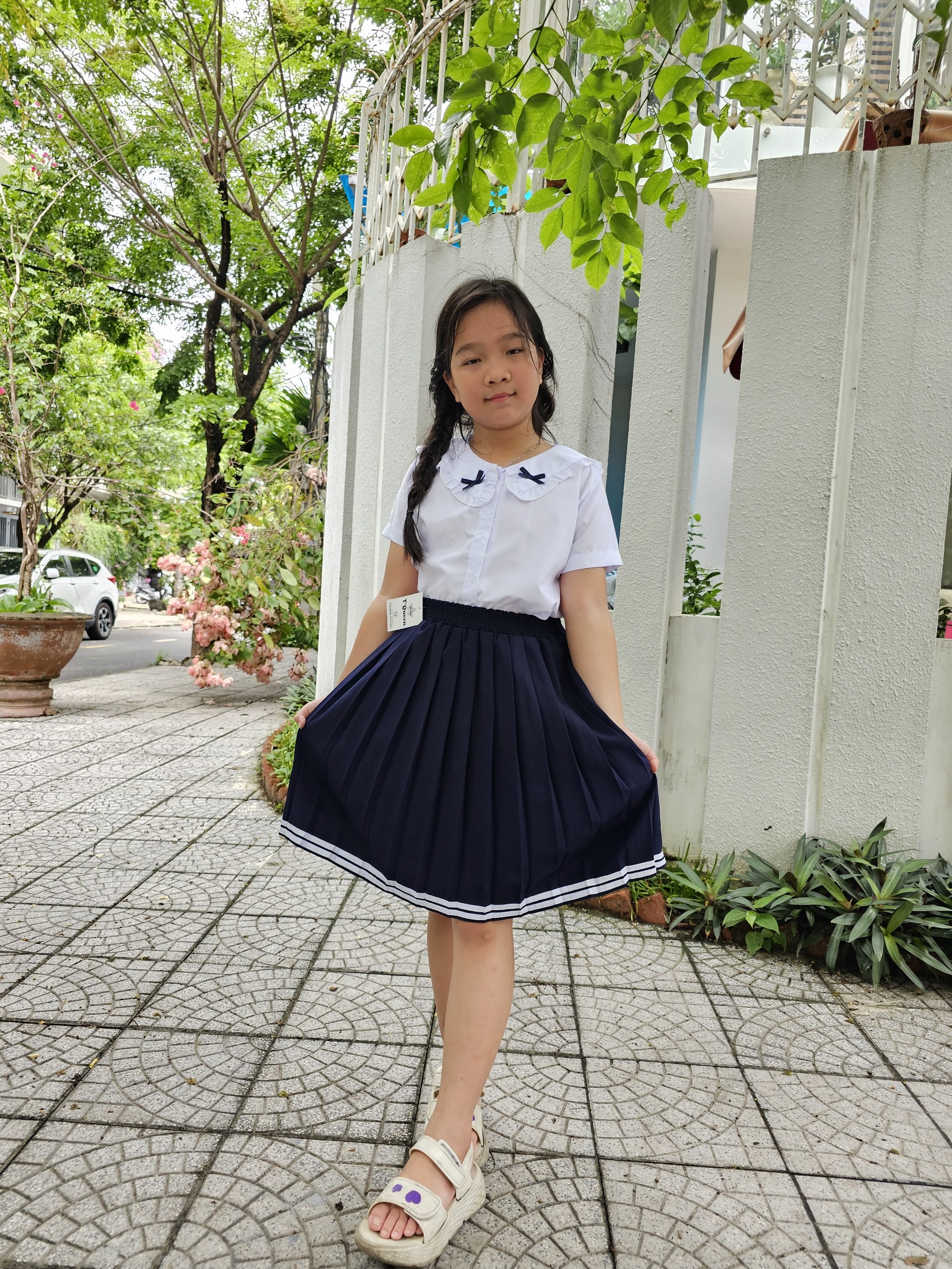 Đồng phục học sinh tiểu học - Chân váy đẹp bé gái cấp 1 xinh xắn - Ảnh 4