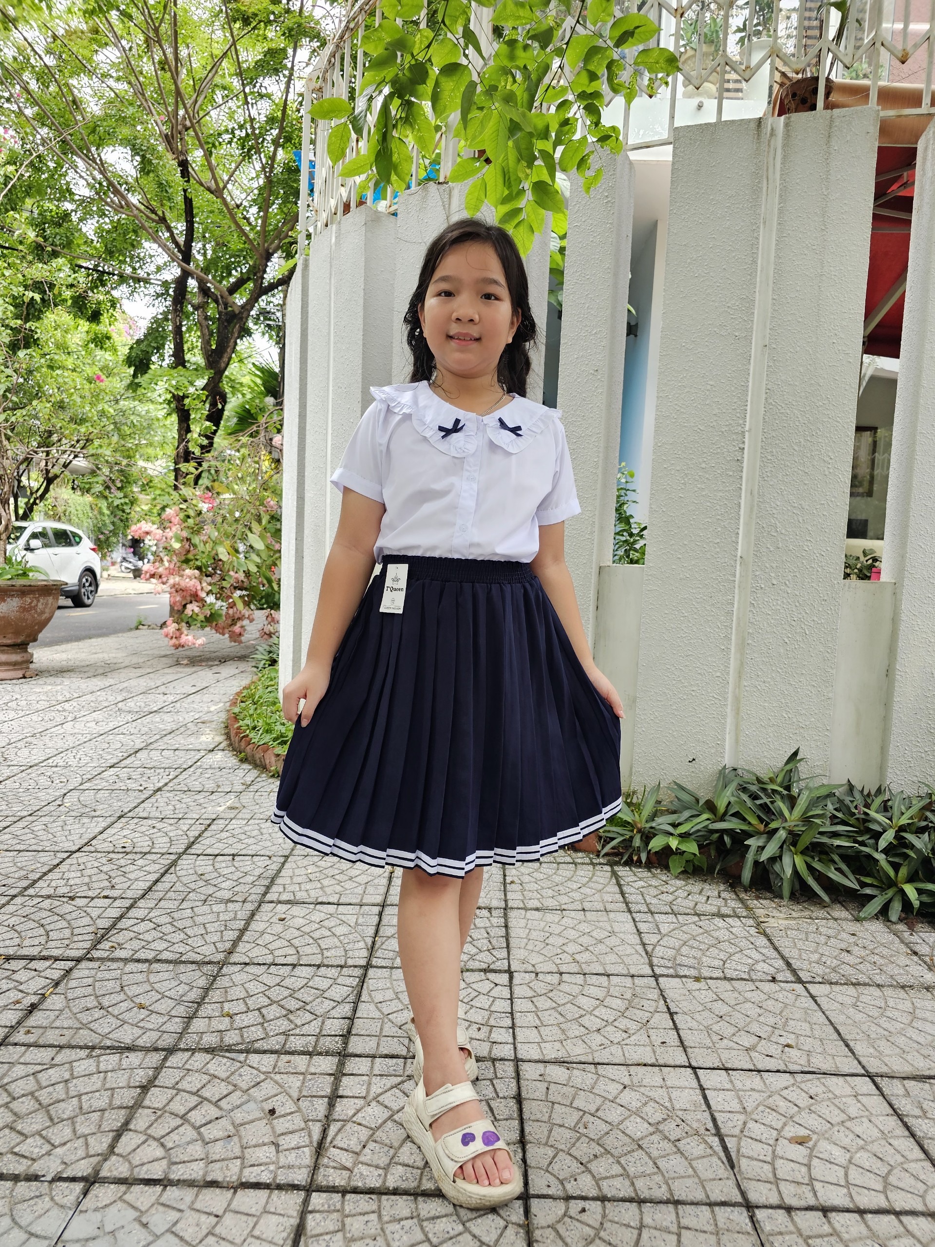 Đồng phục học sinh tiểu học - Chân váy đẹp bé gái cấp 1 xinh xắn - Ảnh 5