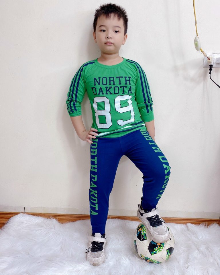 Đồ Bộ Thu Đông Bé Trai In Chữ Size Trung - Ảnh 5