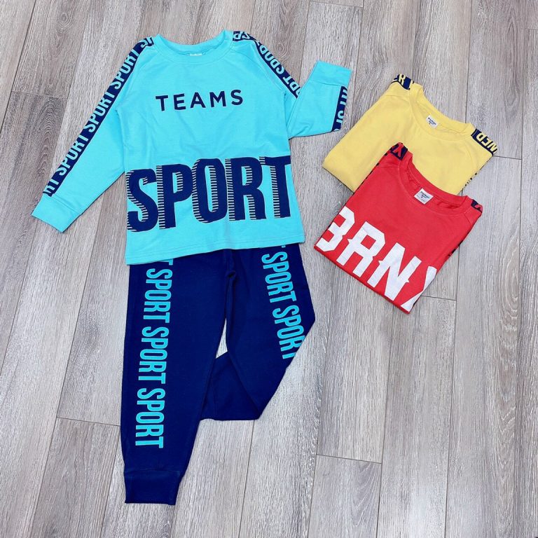 Đồ Bộ Thu Đông Bé Trai In Chữ Size Trung - Ảnh 6