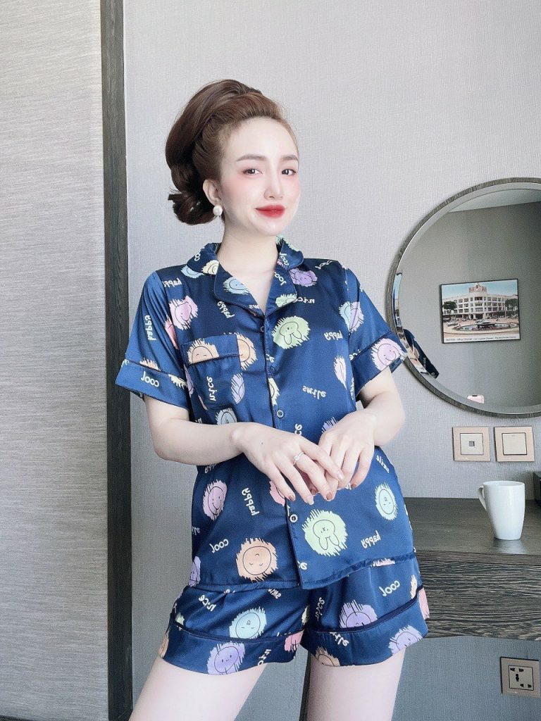 Đồ đùi pịama lụa latin - Ảnh 3