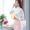 Áo sơ mi phối ren cánh tay